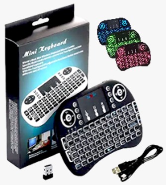 MINI TECLADO-MOUSE INALAMBRICO NEGRO